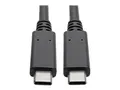 EATON TRIPPLITE USB-C Cable M/M - USB 3.1 Gen 2 10Gbps 5A Rating Thunderbolt