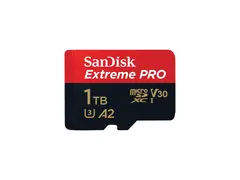 SanDisk Extreme Pro - Flashminnekort (microSDXC til SD-adapter inkludert) 1 TB - A2 / Video Class V30 / UHS-I U3 / Class10 - microSDXC UHS-I