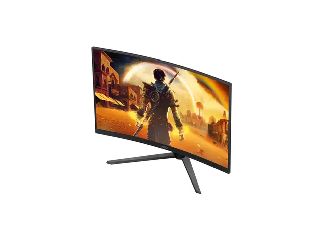 AOC Gaming C32G42ZE - G4 Series - LED-skjerm gaming - kurvet - 32" (31.5" synlig) - 1920 x 1080 Full HD @ 240 Hz - VA - 300 cd/m² - 3500:1 - HDR10 - 0.3 ms - HDMI, DisplayPort - svart, rød 