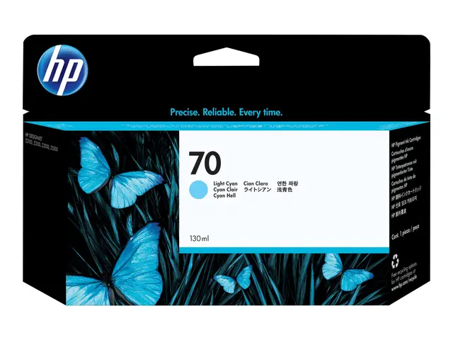 HP 70 - 130 ml lys cyan original DesignJet blekkpatron for HD Pro ...