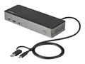 STARTECH.COM USB-C &amp; USB-A Dock - Hybrid Triple Monitor Laptop Docking Sta