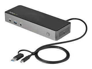 STARTECH.COM USB-C &amp; USB-A Dock - Hybrid Triple Monitor Laptop Docking Sta