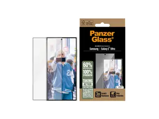 PanzerGlass - Skjermbeskyttelse for mobiltelefon ultrabred passform - glass - rammefarge svart