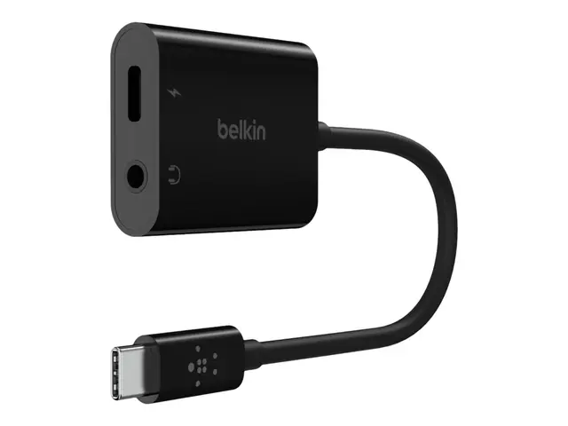 Belkin RockStar - USB-C til hodetelefonjakk / ladeadapter 24 pin h...