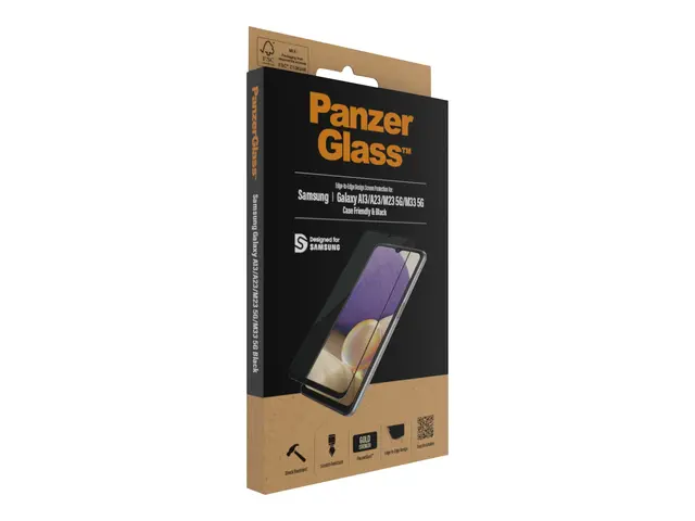 PanzerGlass - Skjermbeskyttelse for mobiltelefon glass rammefarge ...
