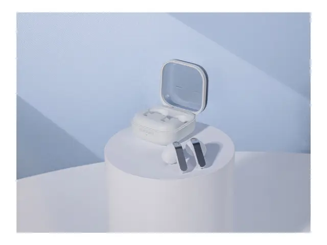 Samsung Galaxy Buds4 - True wireless-hodetelefoner med mikrofon i øret - Bluetooth - aktiv støydemping - hvit 