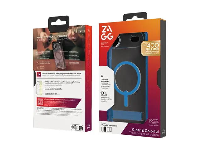 Zagg Santa Cruz Snap - Baksidedeksel for mobiltelefon - med stativ...