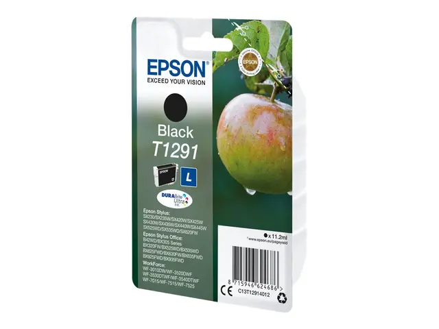 Epson T1291 - L-størrelse - svart - original - blære med RF-alarm ...
