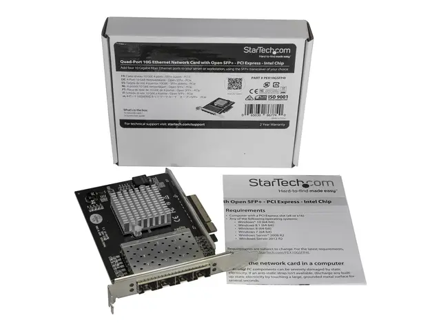 Startech Quad Port 10G SFP+ Network Card, Intel XL710 Open Converg...
