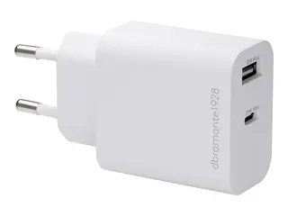 dbramante1928 re-charge - Strømadapter - 25 watt 2 utgangskontakter (USB-C, USB) - hvit