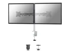 Neomounts NM-D135D - Monteringssett - full bevegelse for 2 LCD-skjermer - sølv - skjermstørrelse: 10"-27" - klemmemonterbar, malje, skrivebordsmonterbar