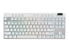 Logitech G PRO X TKL - Tastatur - bakgrunnsbelyst tr&#229;dl&#248;s - 2.4 GHz, Bluetooth - QWERTY - Nordisk (dansk/finsk/norsk/svensk) - tastsvitsj: Tactile - hvit