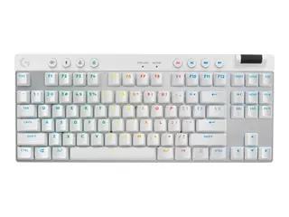Logitech G PRO X TKL - Tastatur bakgrunnsbelyst - tr&#229;dl&#248;s - 2.4 GHz, Bluetooth - QWERTY - Nordisk (dansk/finsk/norsk/svensk) - tastsvitsj: Tactile - hvit