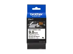 Brother HSe-221E - Svart p&#229; hvitt - Rull (0,9 cm x 1,5 m) 1 kassett(er) hengeboks varmekrympetape - for P-Touch PT-D800, PT-E300, PT-E310, PT-E550, PT-P700, PT-P750, PT-P900, PT-P950