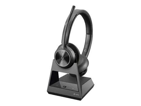 HP Poly Savi 7320 Office - Savi 7300 series hodesett - on-ear - DECT - trådløs - svart