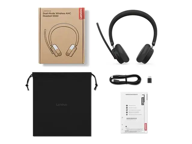 Lenovo 6550 - Hodesett on-ear Bluetooth trådløs aktiv støydemping ...