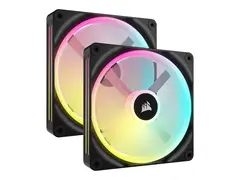 CORSAIR iCUE LINK QX140 RGB - Kabinettvifte med temperatursensor - 140 mm - svart (en pakke 2)