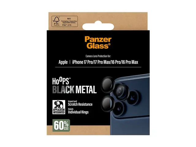 PanzerGlass Hoops - Linsebeskytter for mobiltelefon svart Apple iP...
