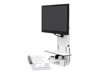 Ergotron StyleView Vertical Lift, Patient Room Monteringssett for skjerm / tastatur (vertikal) - sitte-stå - veggmonterbar - inntil 24" - hvit