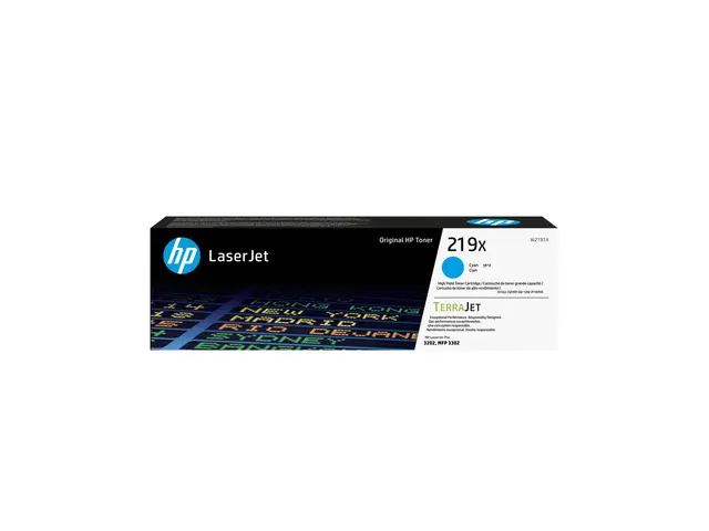 HP 219X - Høy ytelse cyan original LaserJet tonerpatron (W2191X) f...