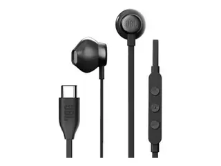 JBL TUNE 305C - Ørepropper med mikrofon - i øret kablet - USB-C - svart