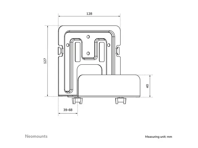 Neomounts AWL-450BL - Monteringskomponent (holder) for mediespille...