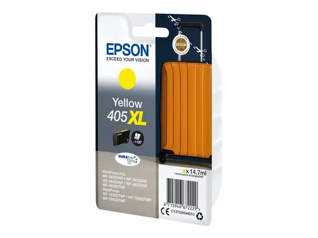 Epson 405XL - 14.7 ml - XL - gul - original - blære med RF/lyd-ala...