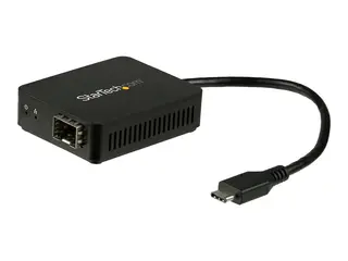 Startech USB C to Fiber Optic Converter Open SFP - 1000BASE-SX/LX - Windows / Mac / Linux - USB Ethernet Adapter - USB Network Adapter (US1GC30SFP) - Nettverksadapter - USB-C - 1000Base-LX/1000Base-SX x 1 - svart