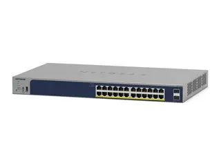 NETGEAR Smart GS728TP - Switch - L3 Lite smart - 16 x 10/100/1000 (PoE) + 8 x 10/100/1000 (PoE+) + 4 x SFP - rackmonterbar - PoE+ (192 W)
