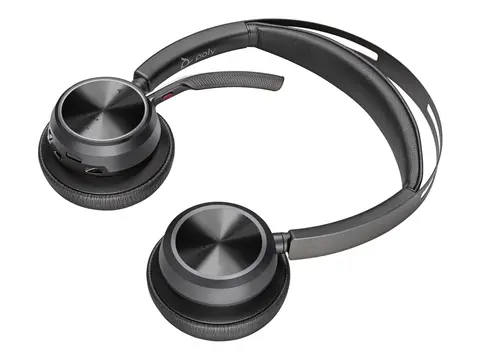HP Poly Voyager Focus 2 - Hodesett on-ear - Bluetooth - tr&#229;dl&#248;s - aktiv st&#248;ydemping - USB-C via Bluetooth-adapter - svart - Zoom Certified