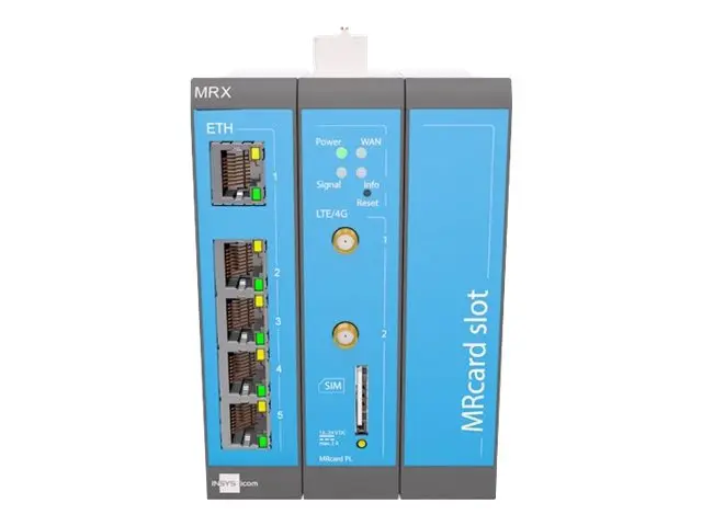 INSYS icom MRX MRX3 LTE - Ruter WWAN 5-port svitsj DIN-skinnemonte...