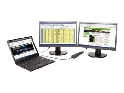 Lenovo USB 3.0 to DVI/VGA Monitor Adapter - Ekstern videoadapter DVI