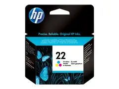 HP 22 - Farge (cyan, magenta, gul) original - blekkpatron - for Deskjet F2185, F2187, F2210, F2235, F2240, F2275, F2280, F2290, F375, F4175, F4190, F4194
