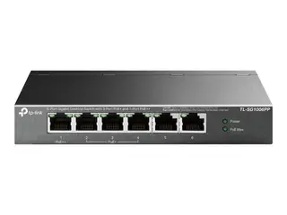 TP-Link TL-SG1006PP V1 - Switch - ikke-styrt 1 x 10/100/1000 (PoE++) + 3 x 10/100/1000 (PoE+) + 2 x 10/100/1000 - stasjonær - PoE++ (64 W)