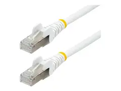 StarTech.com 7m CAT6a Ethernet Cable White - Low Smoke Zero Halogen (LSZH) - 10GbE 500MHz 100W PoE++ Snagless RJ-45 w/Strain Reliefs S/FTP Network Patch Cord - koblingskabel - 7 m - hvit