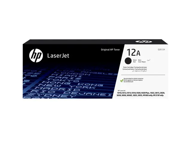 HP 12A - Svart original LaserJet tonerpatron (Q2612A) for 1010, 10...