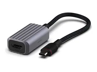 Unisynk - Video adapter - 24 pin USB-C hann til HDMI 15 cm - gr&#229; - st&#248;tte for 4K 60 Hz (3840 x 2160), st&#248;tte for 1920 x 1080 ved 60 Hz