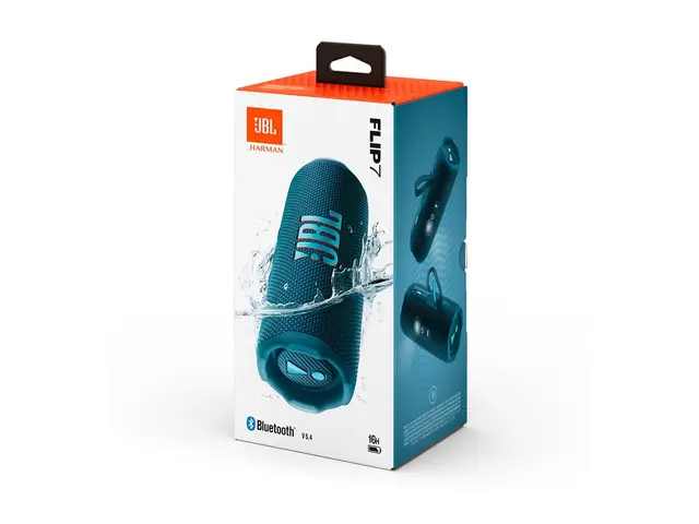 JBL Flip 7 - Høyttaler - for bærbar bruk trådløs - Bluetooth - Appstyrt - 35 watt - toveis - blå 