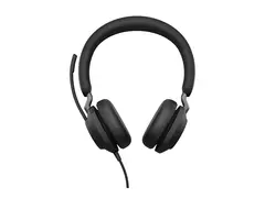 Jabra Evolve2 40 SE UC Stereo - Hodesett on-ear - kablet - USB-C, USB-A - lydisolerende - Optimert for UC