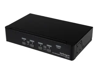 StarTech.com 4 Port DisplayPort KVM Switch w/ Audio USB, Keyboard, Video, Mouse, Computer Switch Box for 2560x1600 DP Monitor (SV431DPUA) - KVM / lyd / USB-svitsj - 4 porter