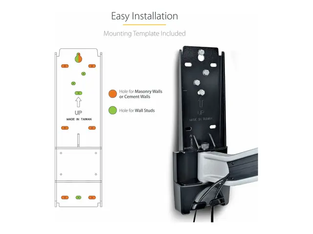 StarTech.com Articulating TV Wall Mount, VESA Mount Supports 65 in...