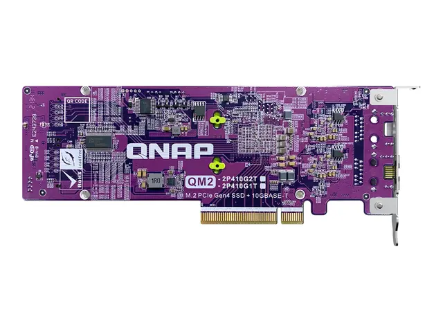 QNAP QM2-2P410G2T - Diskkontroller M.2 PCIe 4.0 x4 (NVMe) lav prof...