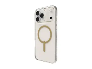 ZAGG Milan Snap - Baksidedeksel for mobiltelefon MagSafe-samsvar - grafen - glitrende gull - for Apple iPhone 17 Pro Max