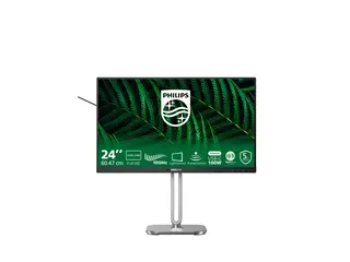 Philips 24B2G5301 - 5000 Series LED-skjerm - USB - 24&quot; - 1920 x 1080 Full HD (1080p) @ 100 Hz - IPS - 1500:1 - HDMI, VGA, DisplayPort, USB-C - h&#248;yttalere - s&#248;lv, koksgr&#229;