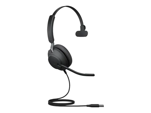 Jabra Evolve2 40 SE UC Mono - Hodesett on-ear kablet USB-A lydisol...