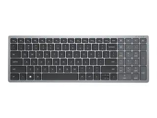 Dell KB740 - Tastatur - kompakt, multi-enhet tr&#229;dl&#248;s - 2.4 GHz, Bluetooth 5.0 - QWERTY - Pan Nordic - titangr&#229; - med 3 years NBD Advance Exchange