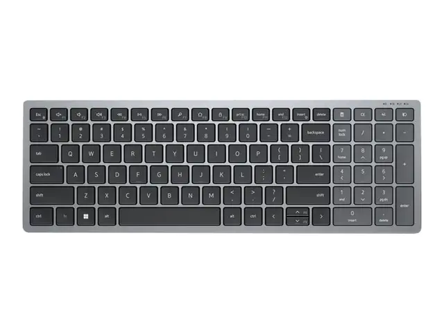 Dell KB740 - Tastatur kompakt, multi-enhet trådløs 2.4 GHz, Blueto...