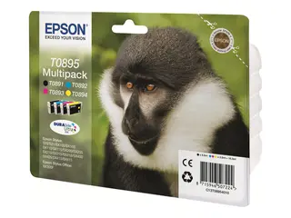 Epson T0895 Multipack - 4-pack - svart, gul, cyan, magenta original - blister - blekkpatron - for Stylus S21, SX110, SX115, SX210, SX215, SX218, SX400, SX410, SX415; Stylus Office BX300