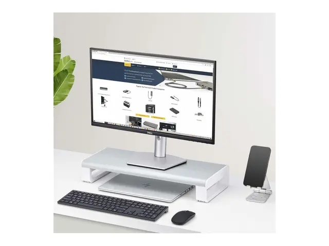 StarTech.com Ergonomic Monitor Riser Stand, 33lb Max, Fixed height...