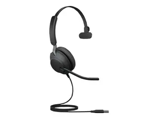 Jabra Evolve2 40 SE UC Mono - Hodesett - on-ear kablet - USB-C, USB-A - lydisolerende - Optimert for UC
